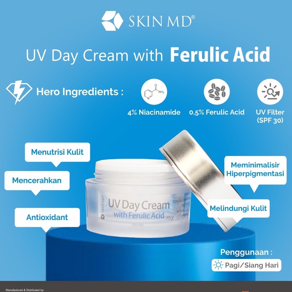 Jual SKIN MD UV Day Cream With ferulic Acid 10gr/ Cream Wajah Melasma