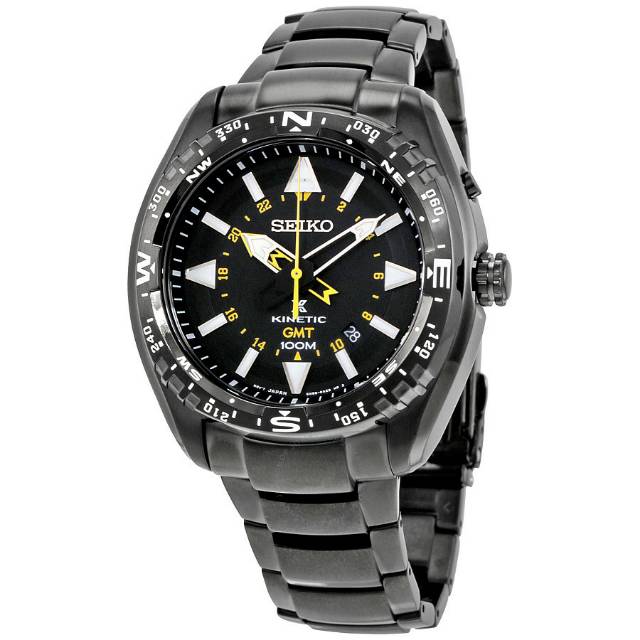 SEIKO Prospex SUN047 Land Kinetik GMT 100M Watch Original SUN047P1 Jam  Tangan Pria