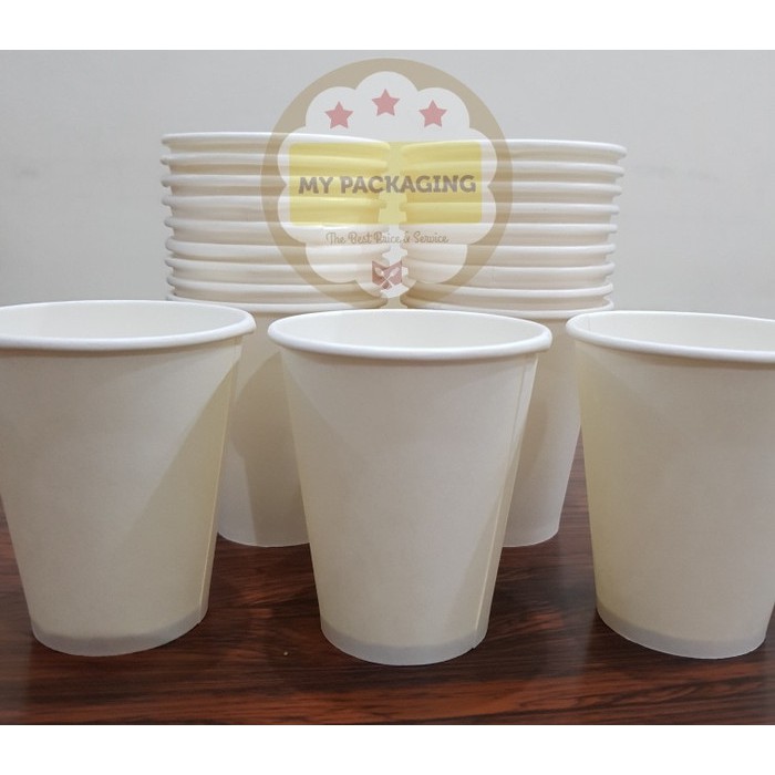 Jual Paper Cup 8oz Gelas Kopi Kertas Plain Tanpa Tutup Isi 50pcspack Putih Shopee 2514