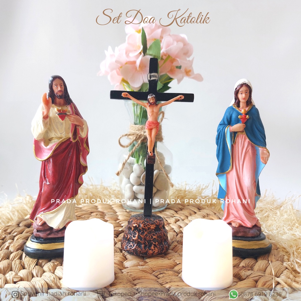 Jual Set Doa mini/Set Doa Katolik/Patung Yesus mini/Patung Maria mini ...