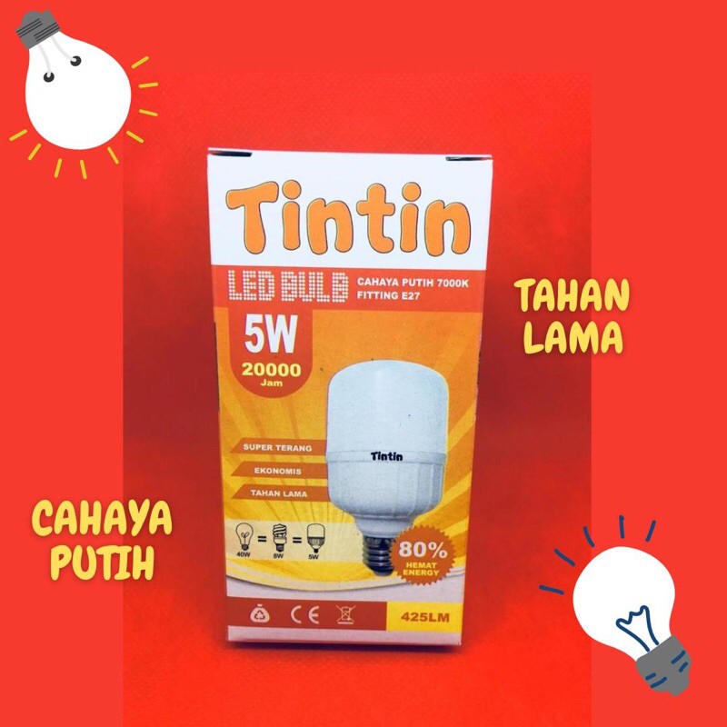 Jual Lampu Bohlam Led Tintin Tin Tin 5w 5 Watt Murah Shopee Indonesia