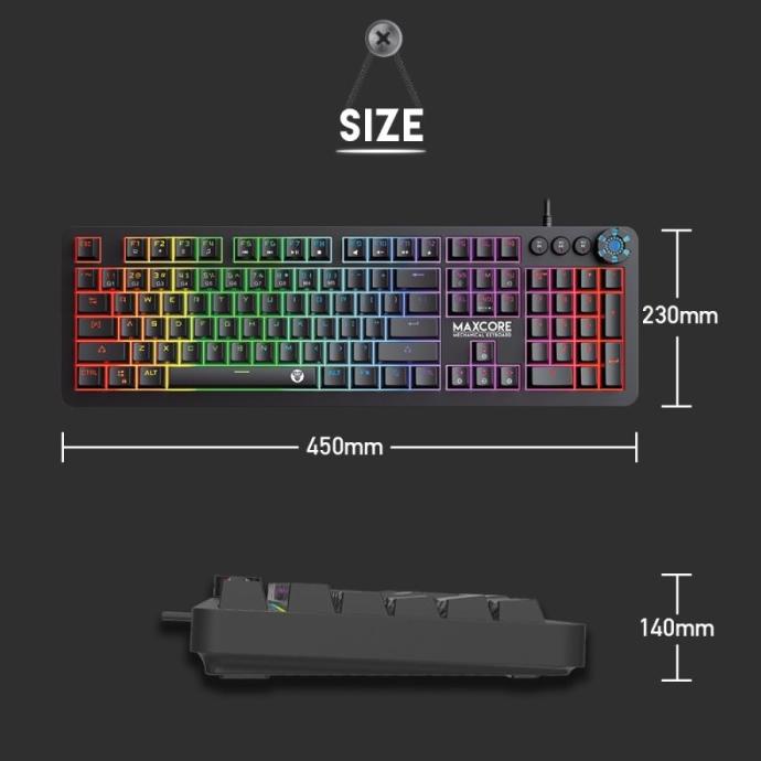 Jual Fantech Mk852 Maxcore Keyboard Gaming Mechanical Rgb Original ...