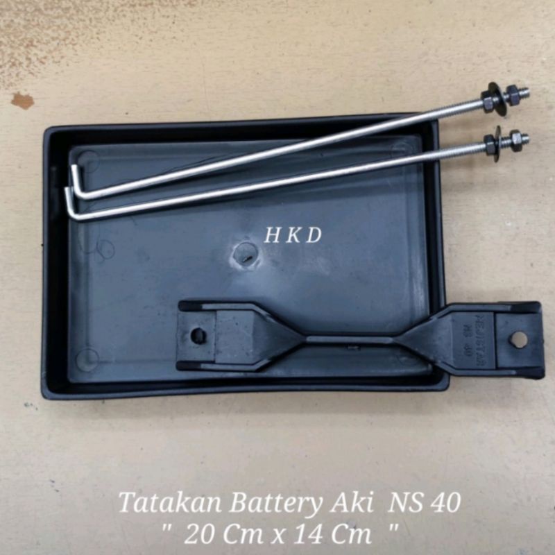 Jual TATAKAN BATERAI / BATTERY AKI NS 40 + BRACKET (UK : 20 cm X 14cm