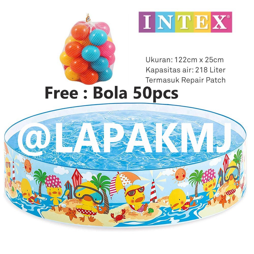 Jual Intex 58477 Kolam Renang Anak Tanpa pompa Kolam Mandi Bola 122 x ...
