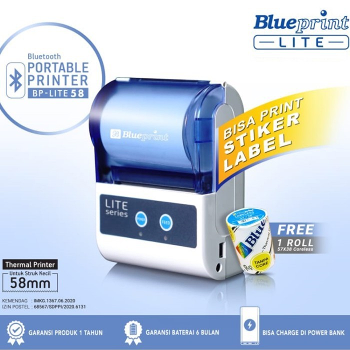 Jual Printer Thermal Portable Bluetooth Blueprint BPLITE 58 / Printer