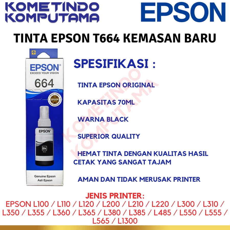 Jual Tkdn Box T Black Ml Tinta Epson Jamin Original Box T