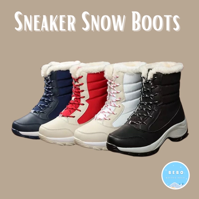 Jual Winter Snow Boots Waterproof Sneaker Boots anti air Musim