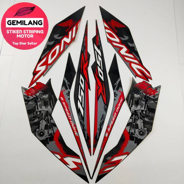 Jual Striping Decal Polet Sticker Honda Sonic 150 R 2019 2020 Hitam