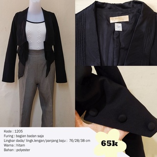 Jual blazer crop warna hitam