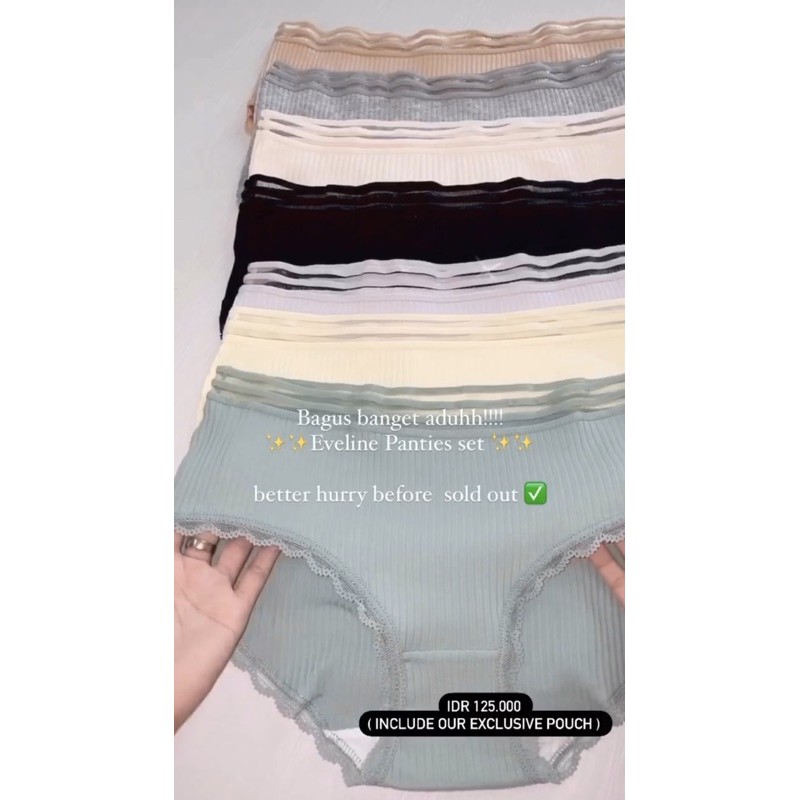 Jual EVELINE SET PANTIES (include ZIPLOCK POUCH) | Shopee Indonesia