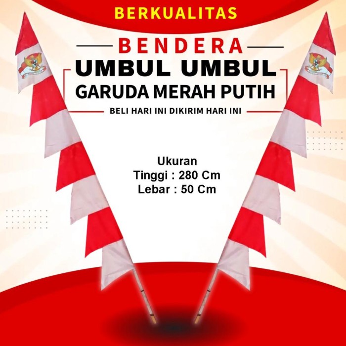 Jual Bendera Umbul Umbul Merah Putih Garuda Zig Zag Bendera Agustus Shopee Indonesia