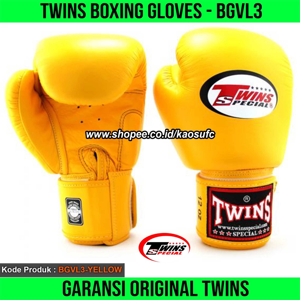 Guantoni Muay Thai Twins Special BGVL3 Lime - – Combat Arena