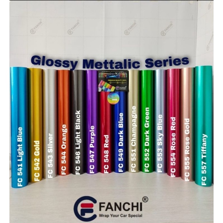 Jual Sticker Fanchi Glossy Metallic Candy Metalik Gloss Series Premium