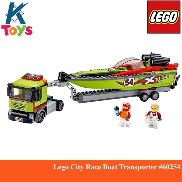 Lego city race boat transporter 60254 sale