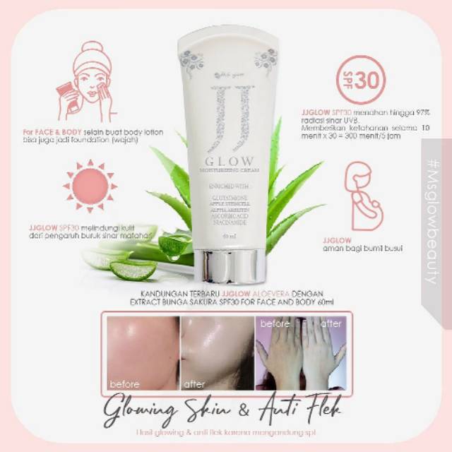 Jual JJ Glow Moisturizing Cream Ms Glow/Ms Glow Ori /seller resmi Shopee Indonesia