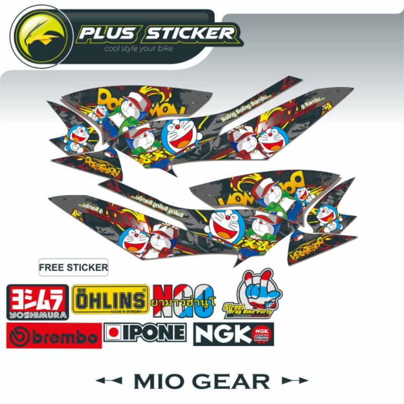 Jual Stripping Yamaha Mio Gear Sticker Variasi Mio Gear Doraemon