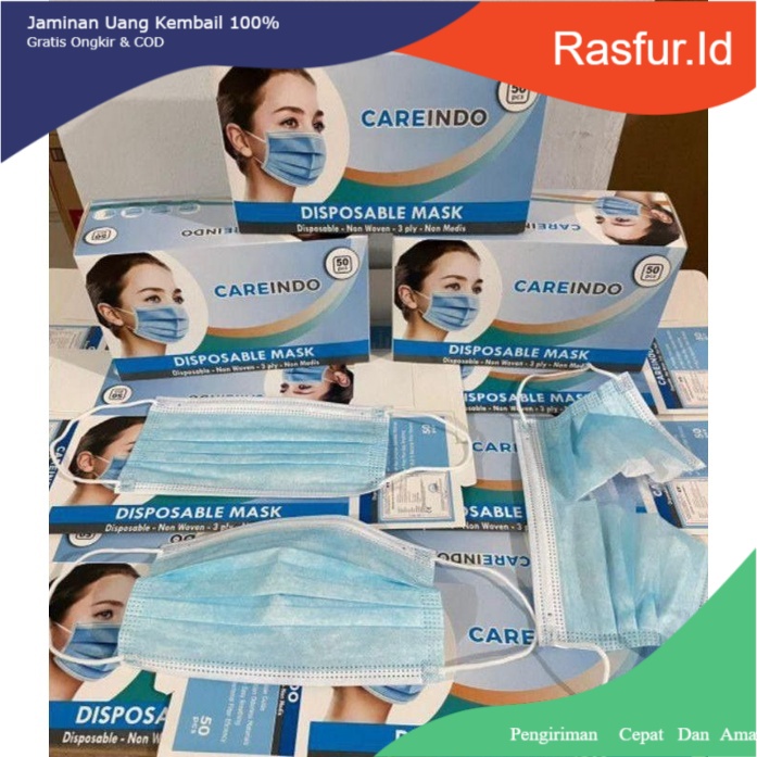 Jual Masker 3ply Disposable Mask ( 1box Isi 50pcs ) | Shopee Indonesia