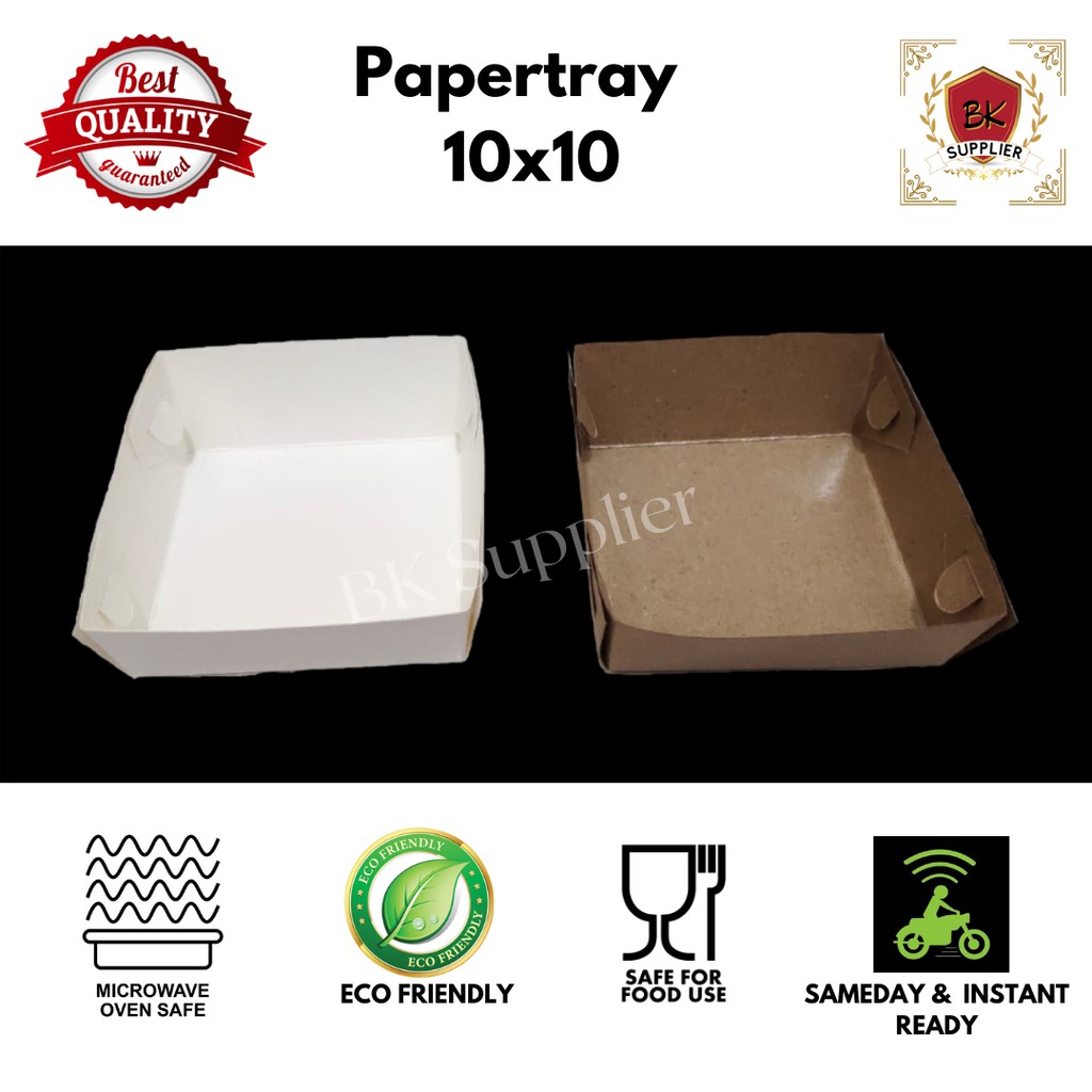 Jual Papertray uk. 10x10 isi 100pcs / Paper Tray 10x10 / Wadah Kertas ...
