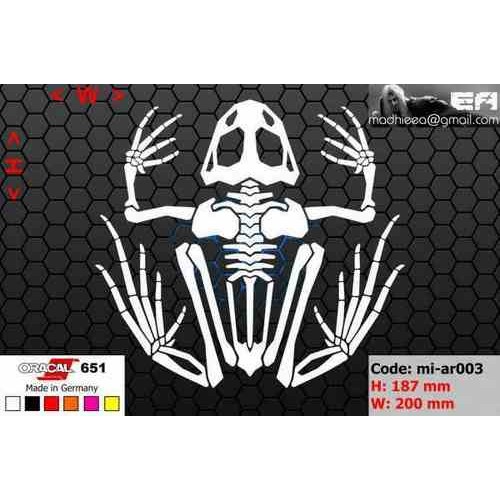 Jual ea cutting sticker / decal Code: mi-ar003 ( frog skeleton navy ...