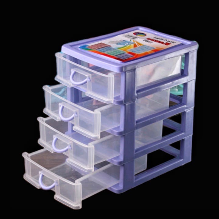 Jual Container Laci Mini Penyimpanan Box Susun 4 Plastik | Shopee Indonesia