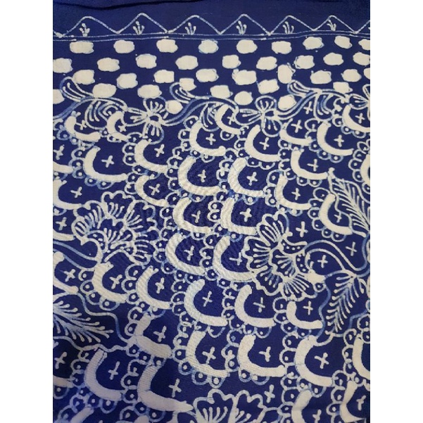 Jual Batik Tulis Lasem 1warna Biru Motif Gunung Ringgit Shopee Indonesia