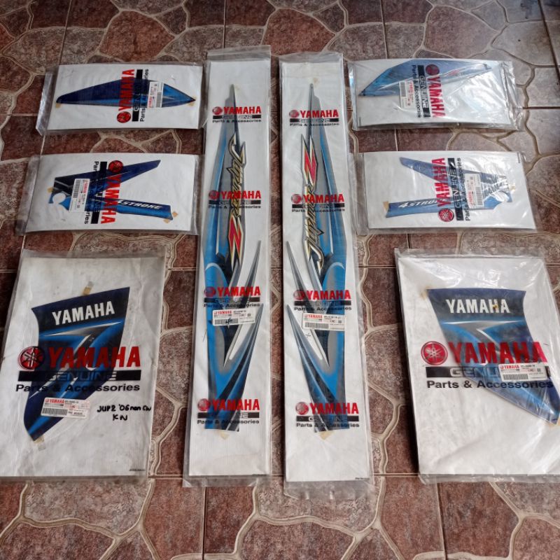 Jual Stiker Striping Jupiter Z Burhan 2006 Biru Silver Original