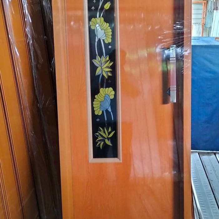 Jual Pintu Pvc Pintu Kamar Mandi Pvc Kaca Motif Coklat Jati Long Minimalis Mewah Shopee 6981