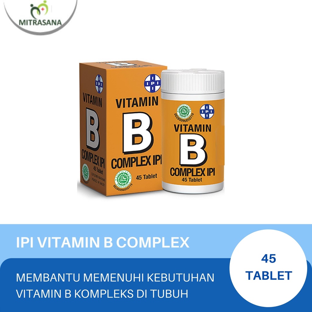 Jual Vitamin B Complex Ipi / 45 Tablet | Shopee Indonesia