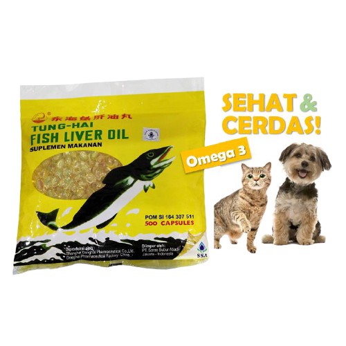 Jual TUNGHAI FISH LIVER OIL VITAMIN MINYAK IKAN UNTUK KUCING ISI 25PCS
