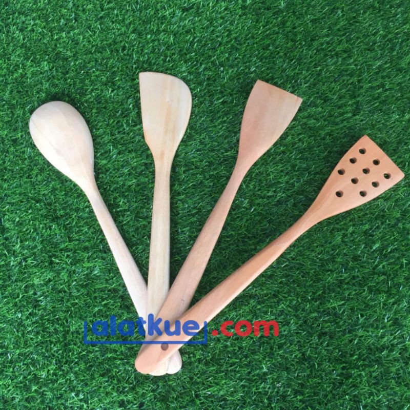 Jual Wooden Spoon , Spatula , Frying Spatula & Sutil Lubang Shopee