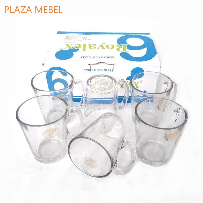 Jual Gelas Royalex Gelas Kopi Rx 255 Gelas Gagang Royalex Kaca 6 Pcs Original Shopee Indonesia 0761