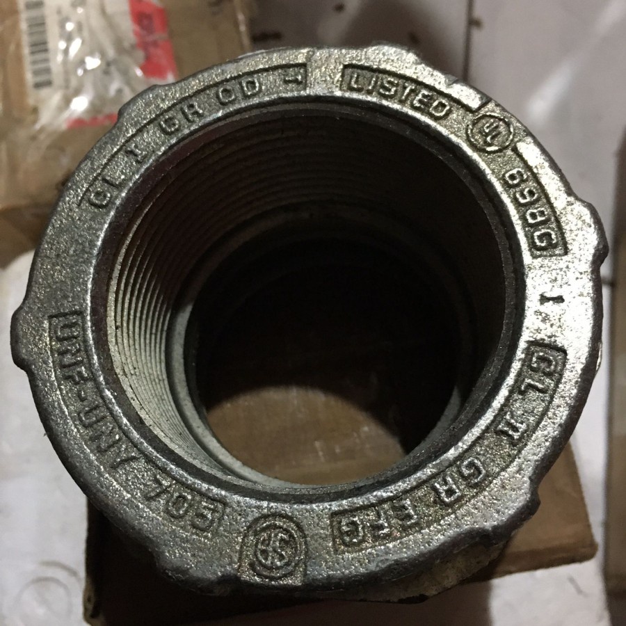 Pack Of 10 - Eaton Crouse-Hinds UNF105 1/2" Explosion Proof Union Fittings - Silver, Metal, Open Box 8 thumbnail image
