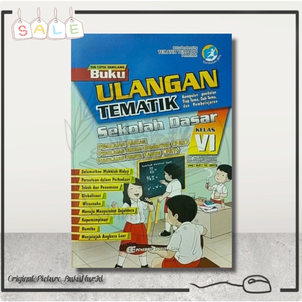Jual Buku Ulangan Tematik SD Kelas 6 k13 Edisi Revisi Terbaru Plus ...