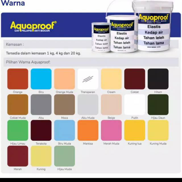 Jual Aquaproof Waterproofing 20kggosendgosend Instant Shopee Indonesia 5486