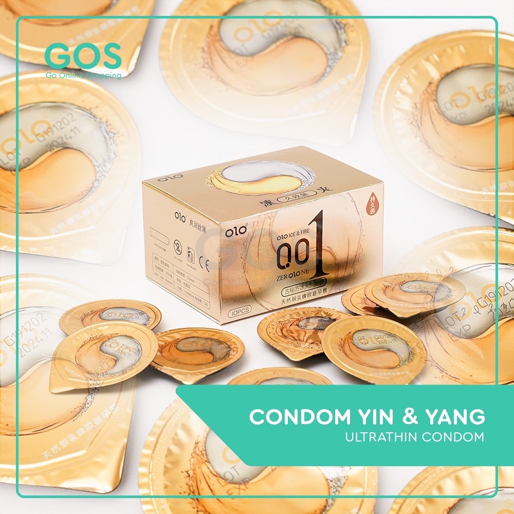 Jual Kondom Oio Olo 001 Condom Super Thin And Super Soft With Yin And Yang Ice And Fire Climax 4588