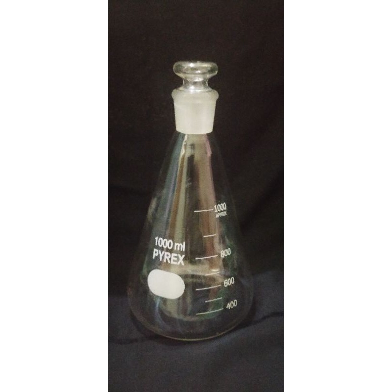 Jual Erlenmeyer 500 Ml And 1000 Ml Asah With Tutup Stoper Pyrex Shopee