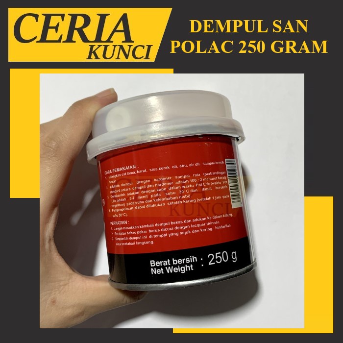 Jual Dempul Sanpolac 250g Dempul Besi Kayu Plastik Fiber | Shopee Indonesia