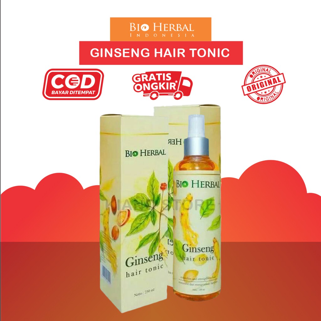Jual BIO HERBAL HAIR TONIC GINGSENG 250ml ORIGINAL - BIOHERBAL | Shopee ...