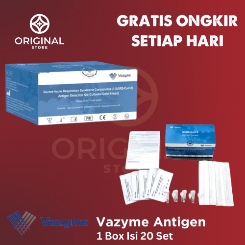 Jual ALAT TES RAPID ANTIGEN AKL VAZYME ISI 20 PCS | Shopee Indonesia