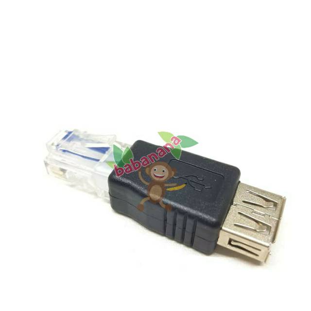 Jual USB Female Type A to RJ45 LAN ethernet adapter converter | Shopee ...
