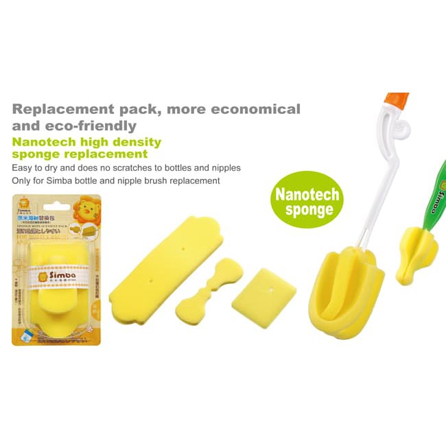 Jual Simba Refill Sponge Replacement Pack Pembersih Simba Sponge Brush ...