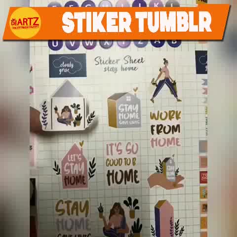 Jual Stiker Tumblr / Sticker Pack Cute Custom Free Cutting a3+ | Shopee ...