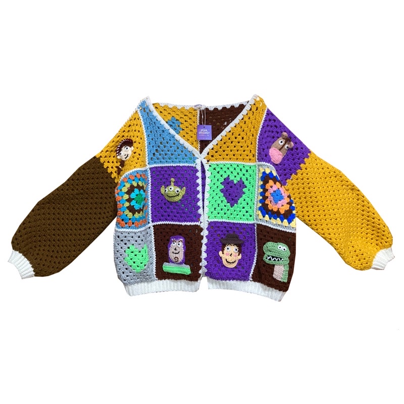 Jual CUSTOM CHARACTER CROCHET CARDIGAN / cardigan rajut karakter ...