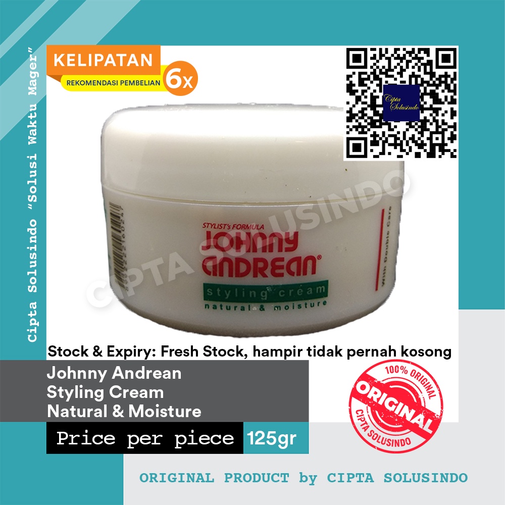 Jual Hair Cream Johnny Andrean Styling Cream Natural & Moisture
