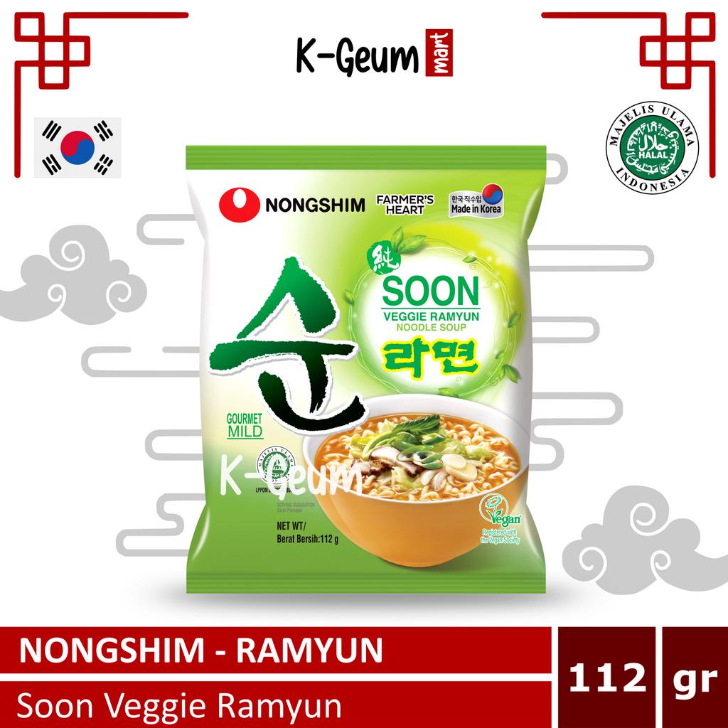 Jual Nongshim Soon Veggie Ramyun Mie Instant Korea Halal | Shopee Indonesia