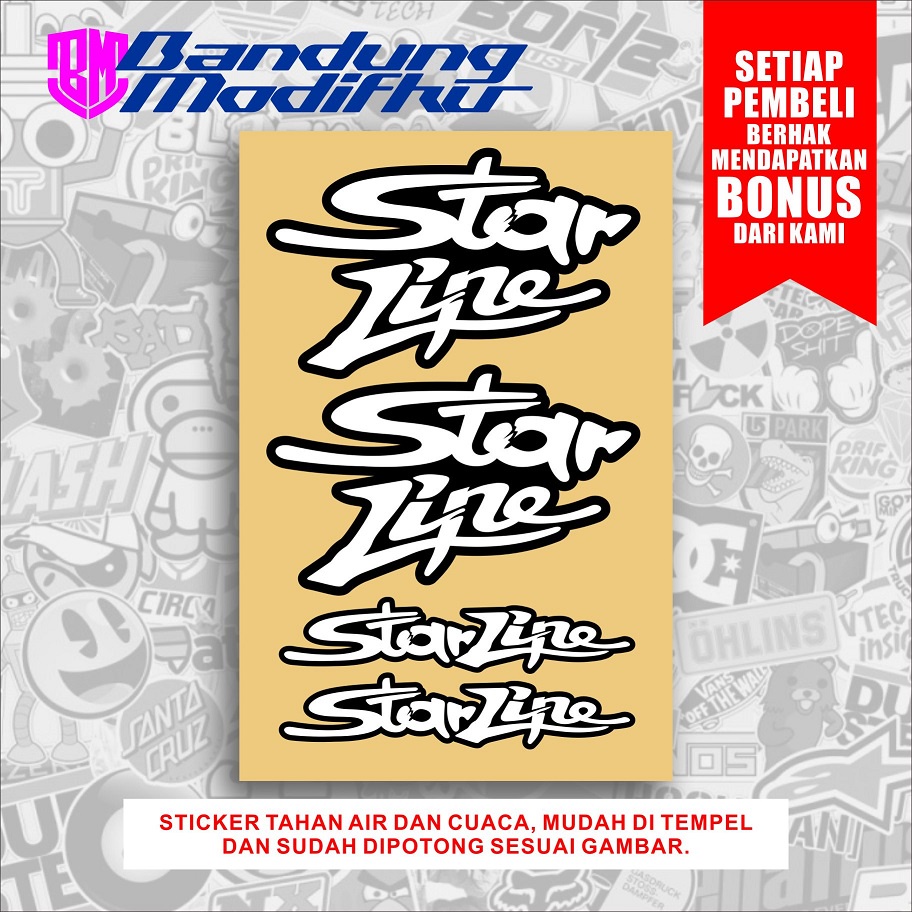 Jual STICKER SET PACK PRINTCUT LOGO STARLINES | Shopee Indonesia