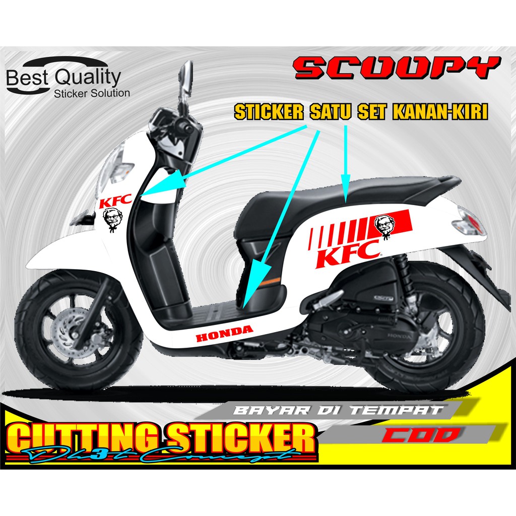 Jual Sticker Scoopy Sticker Striping Logo KFC Prestige All Motor ...