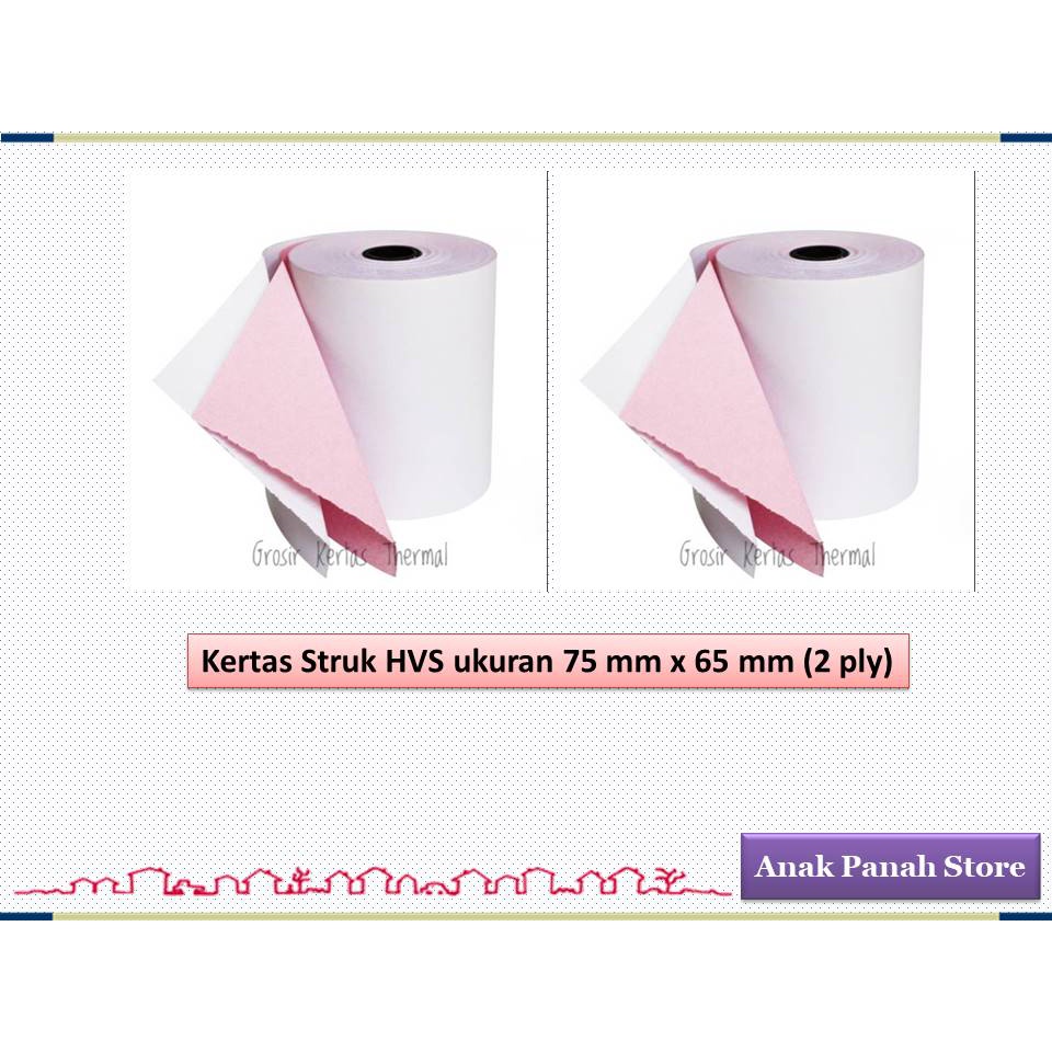 Jual Kertas Struk Hvs Ukuran Mm X Mm Ncr Ply Isi Roll Shopee Indonesia