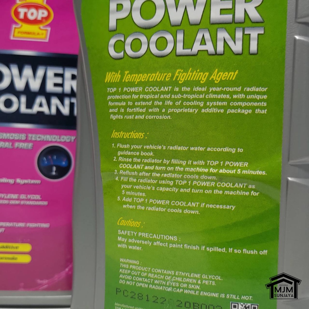 Jual AIR RADIATOR TOP 1 ONE POWER COOLANT HIJAU MERAH MOBIL MOTOR 1 ...
