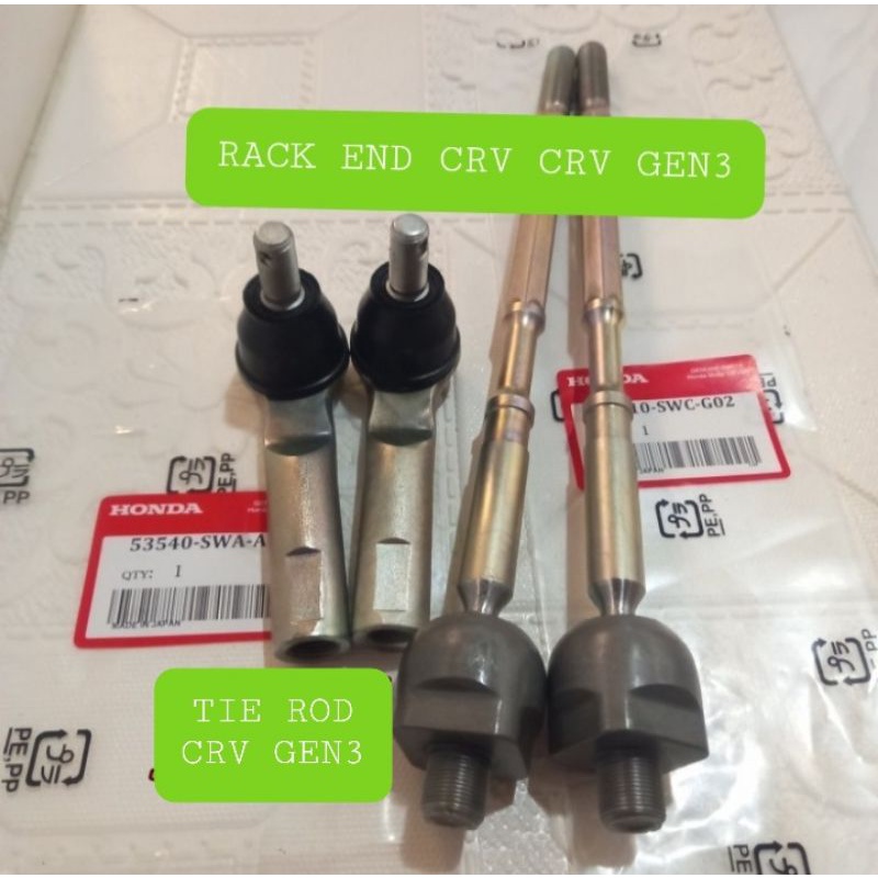Jual LONG TIE ROD RACK END + TIE ROD END HONDA CRV GEN3 2000CC ORIGINAL